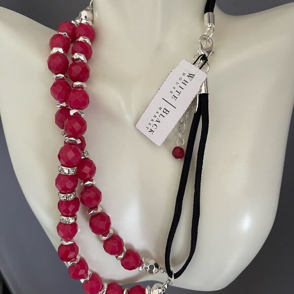 White House Black Market Necklace Cord Beads - Picture 3 of 4